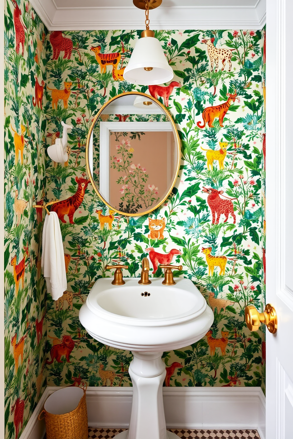 Powder Room Wallpaper Design Ideas 7