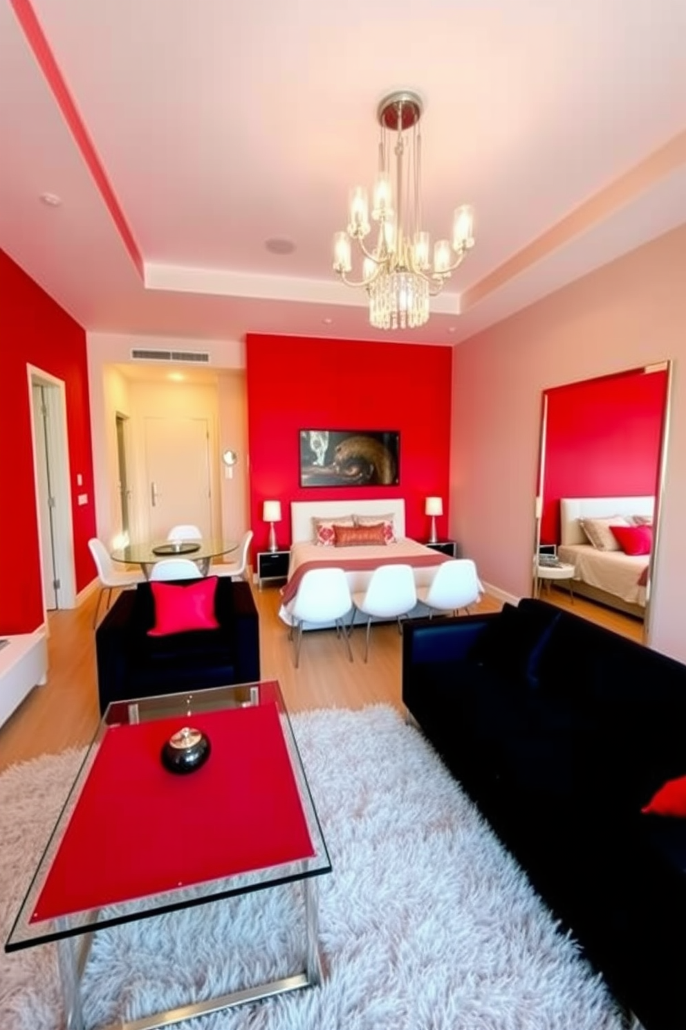 Red Apartment Design Ideas 1