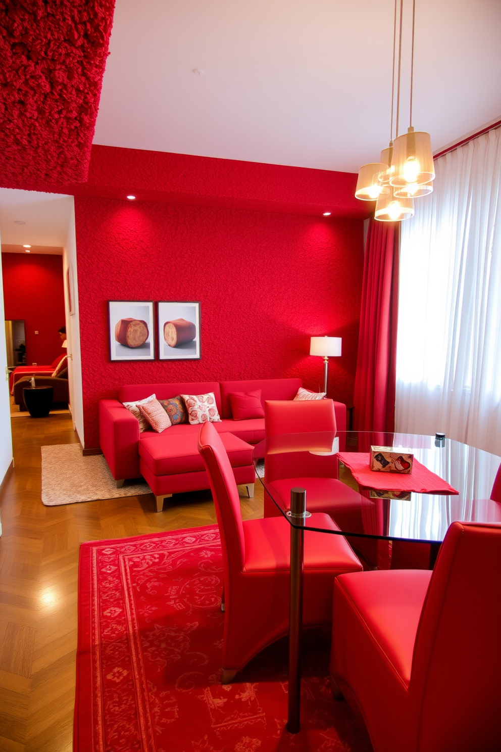 Red Apartment Design Ideas 11