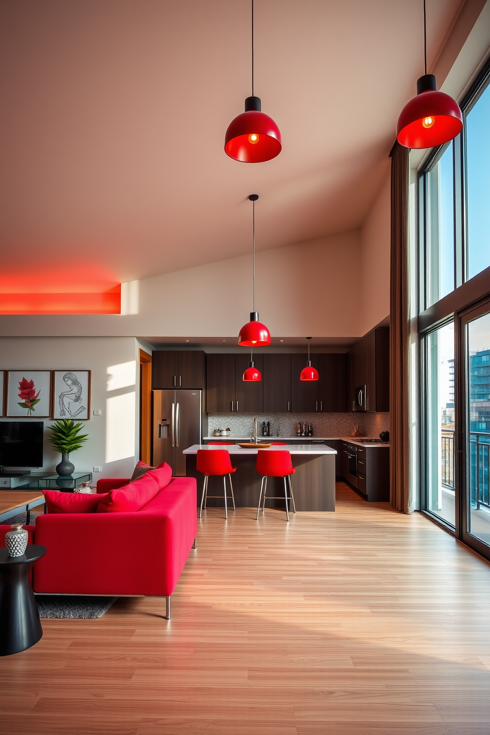 Red Apartment Design Ideas 12