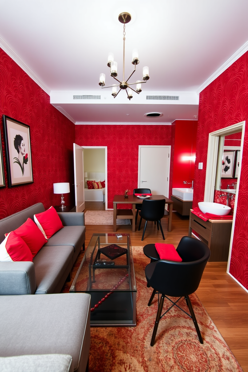 Red Apartment Design Ideas 16