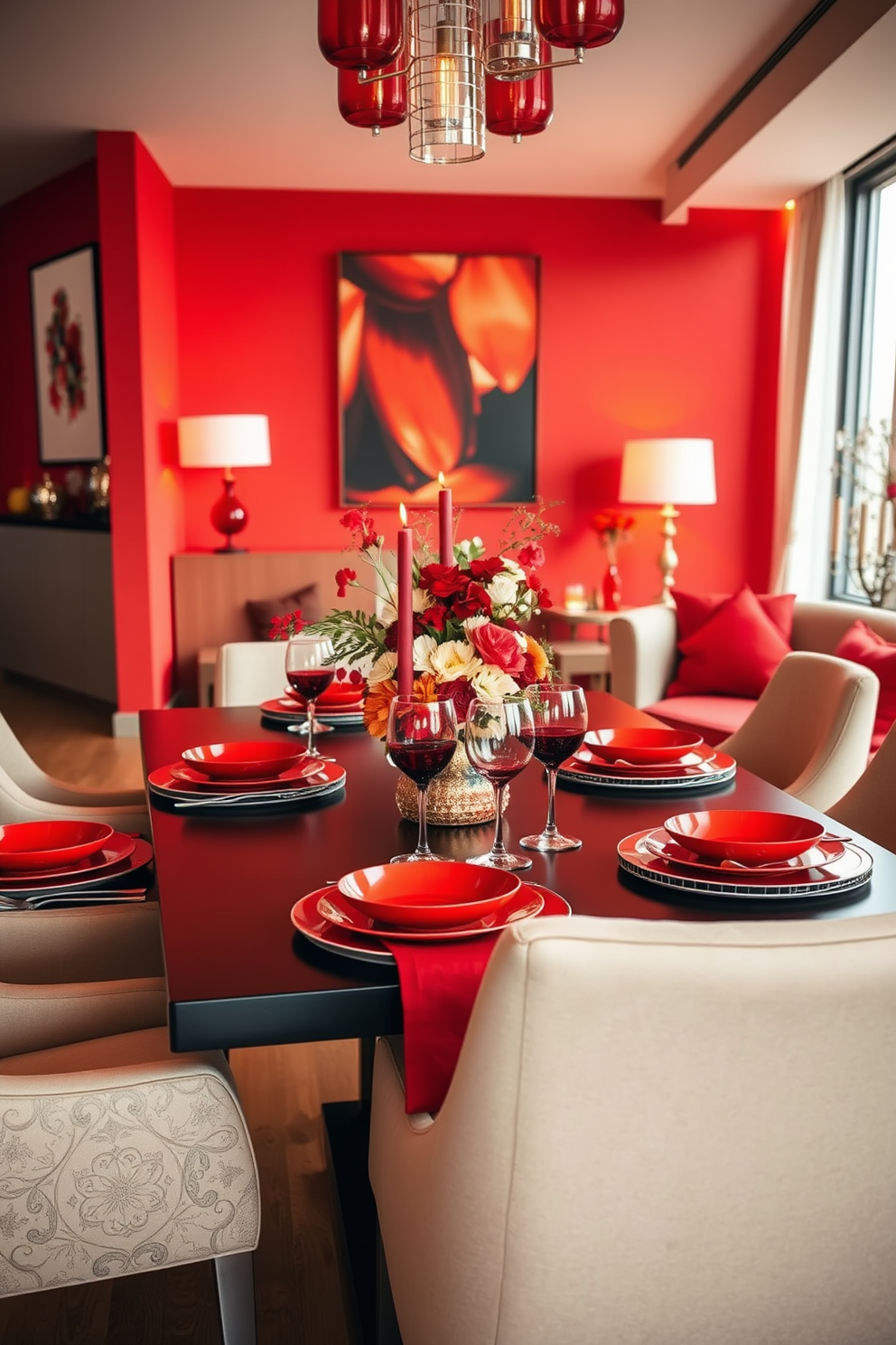 Red Apartment Design Ideas 19