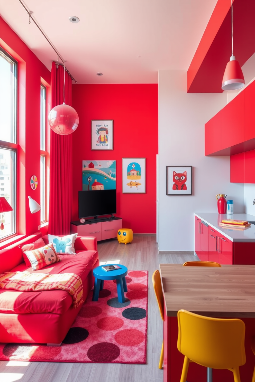 Red Apartment Design Ideas 20