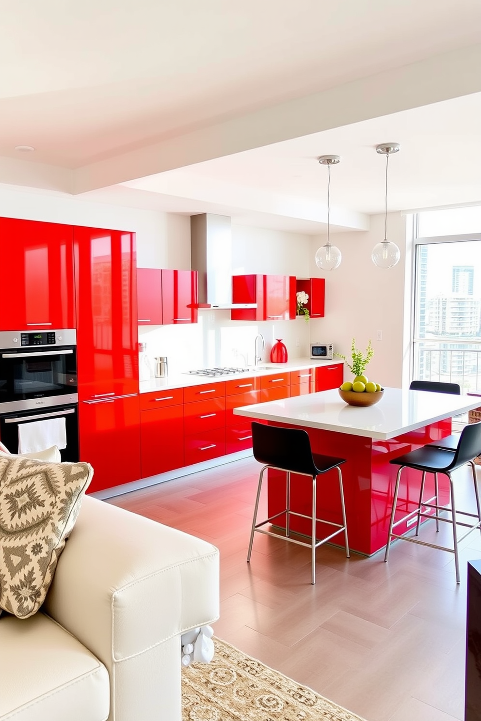 Red Apartment Design Ideas 4