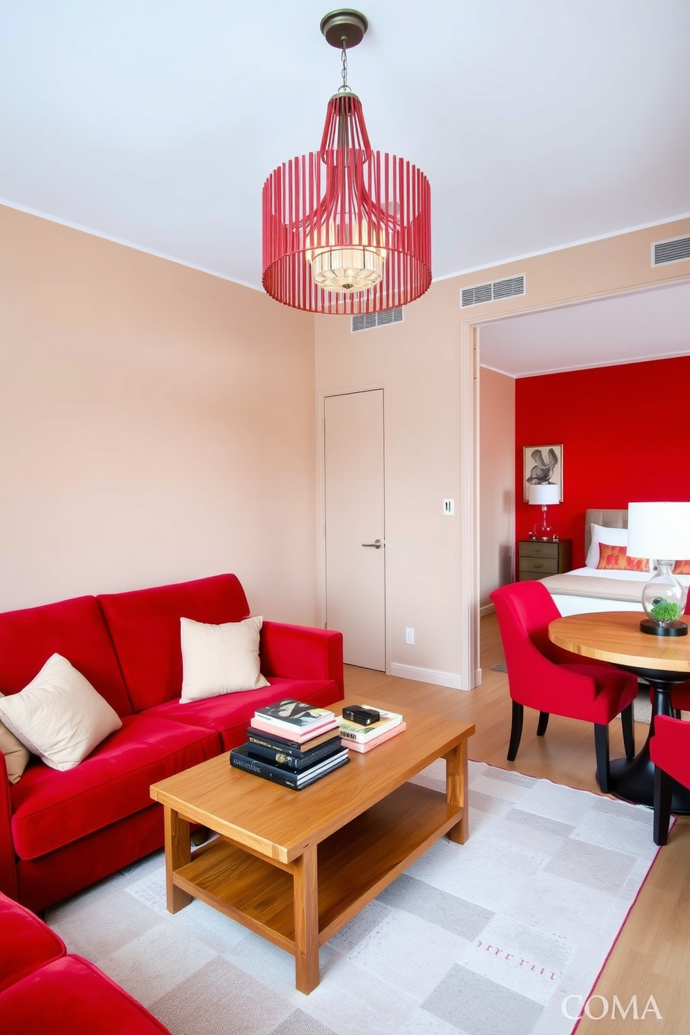 Red Apartment Design Ideas 6