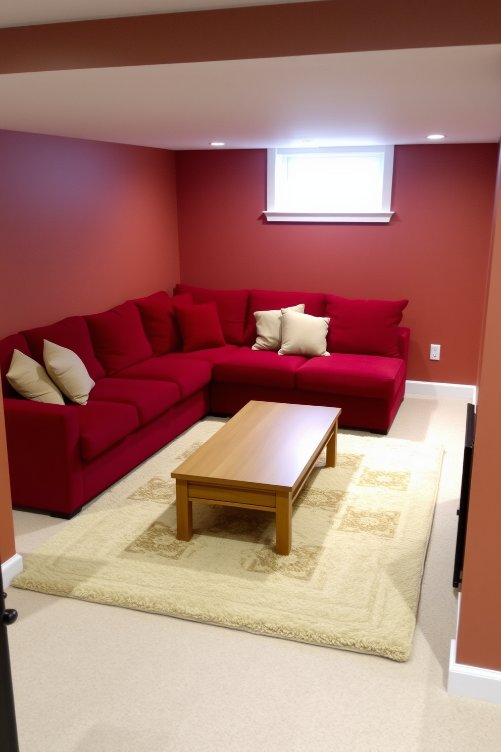 Red Basement Design Ideas 27