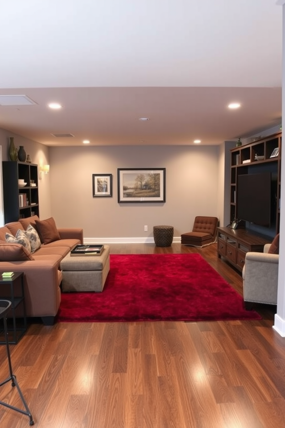 Red Basement Design Ideas 3