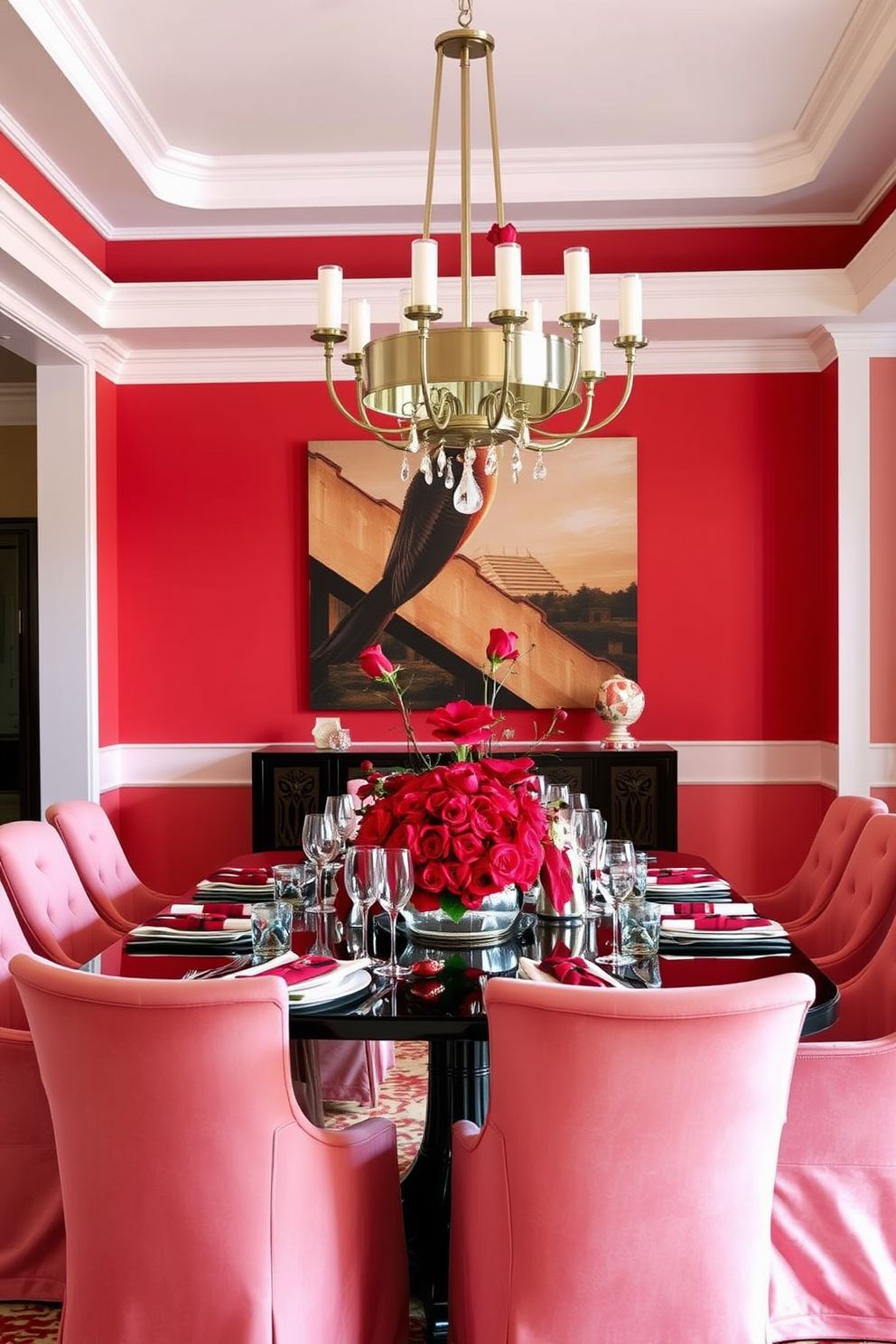 Red Dining Room Design Ideas 14