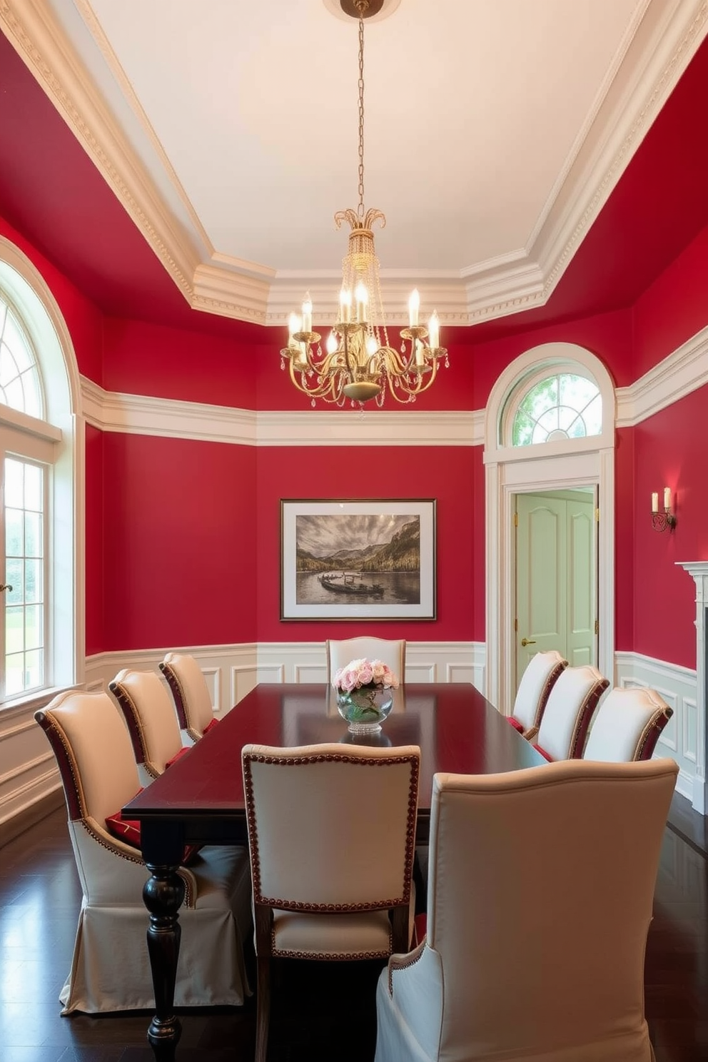 Red Dining Room Design Ideas 15