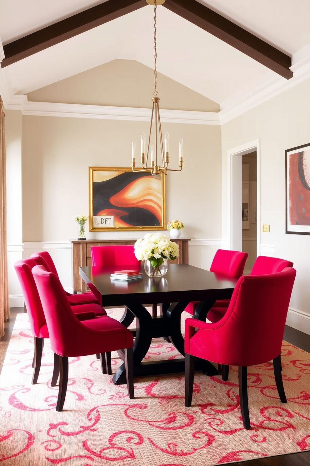 Red Dining Room Design Ideas 19