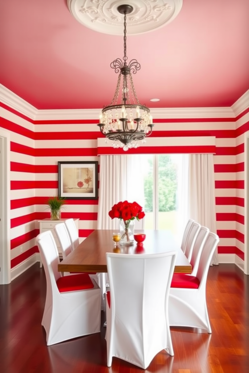 Red Dining Room Design Ideas 27