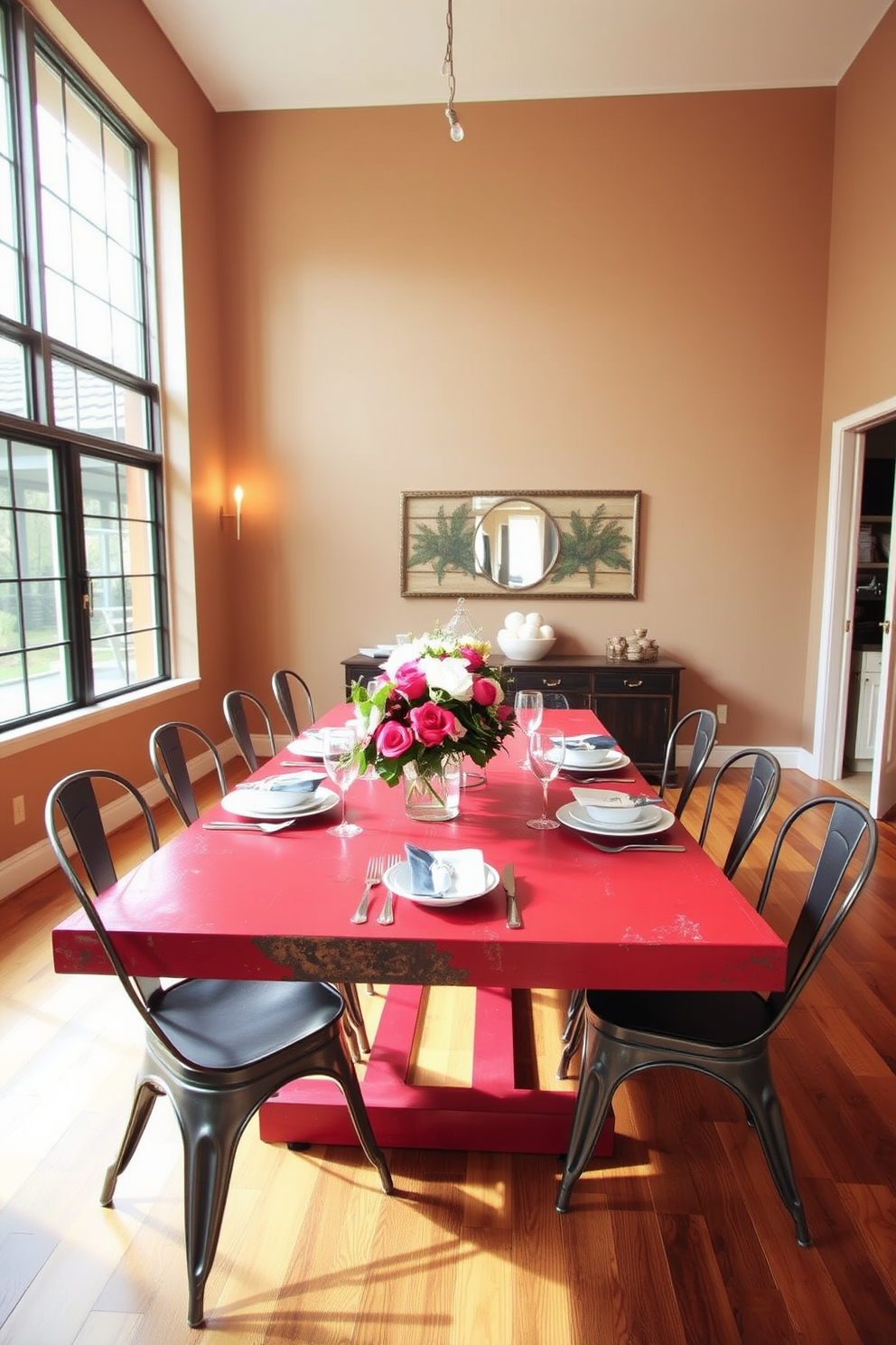 Red Dining Room Design Ideas 6