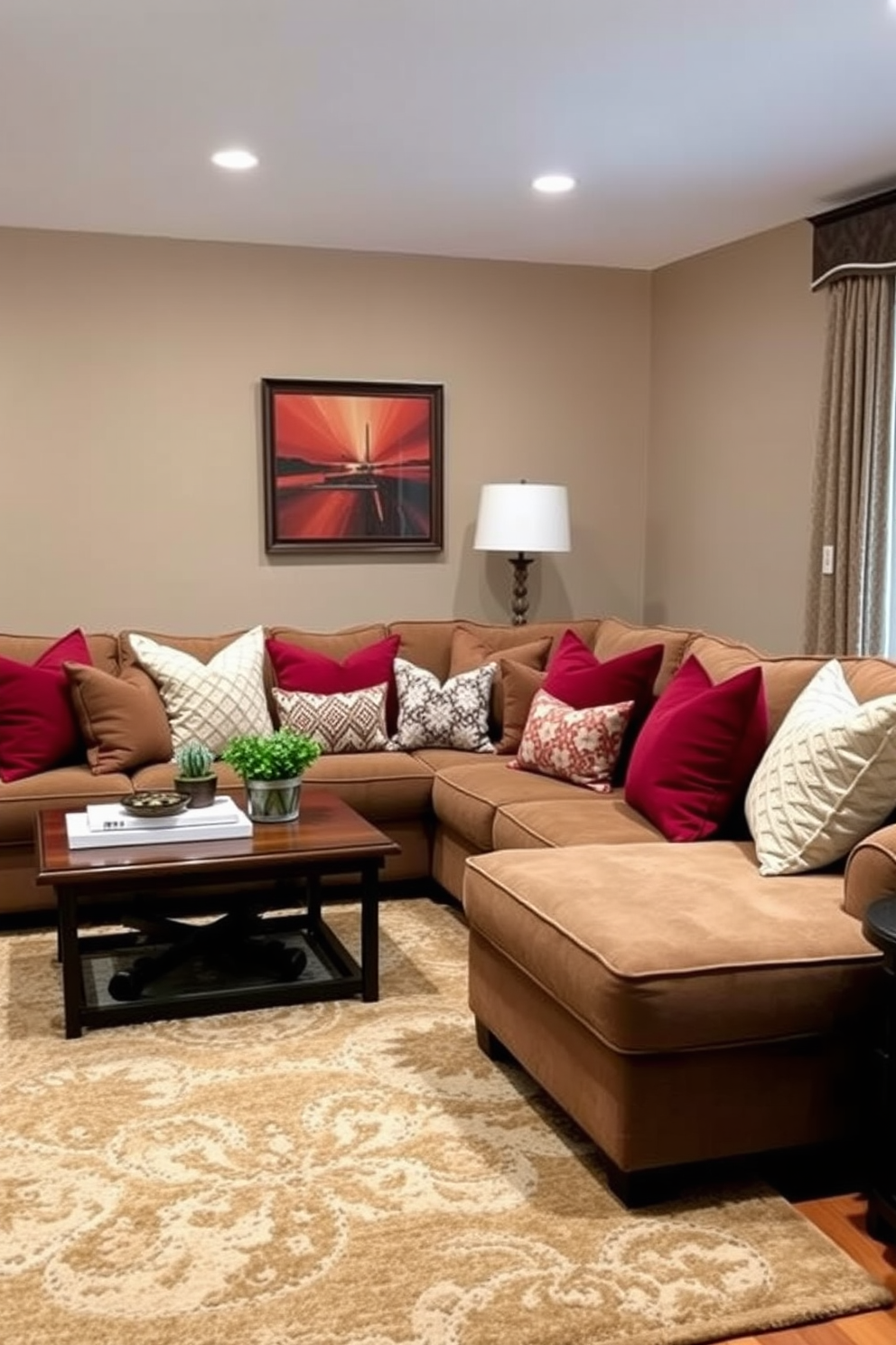 Red Family Room Design Ideas 4