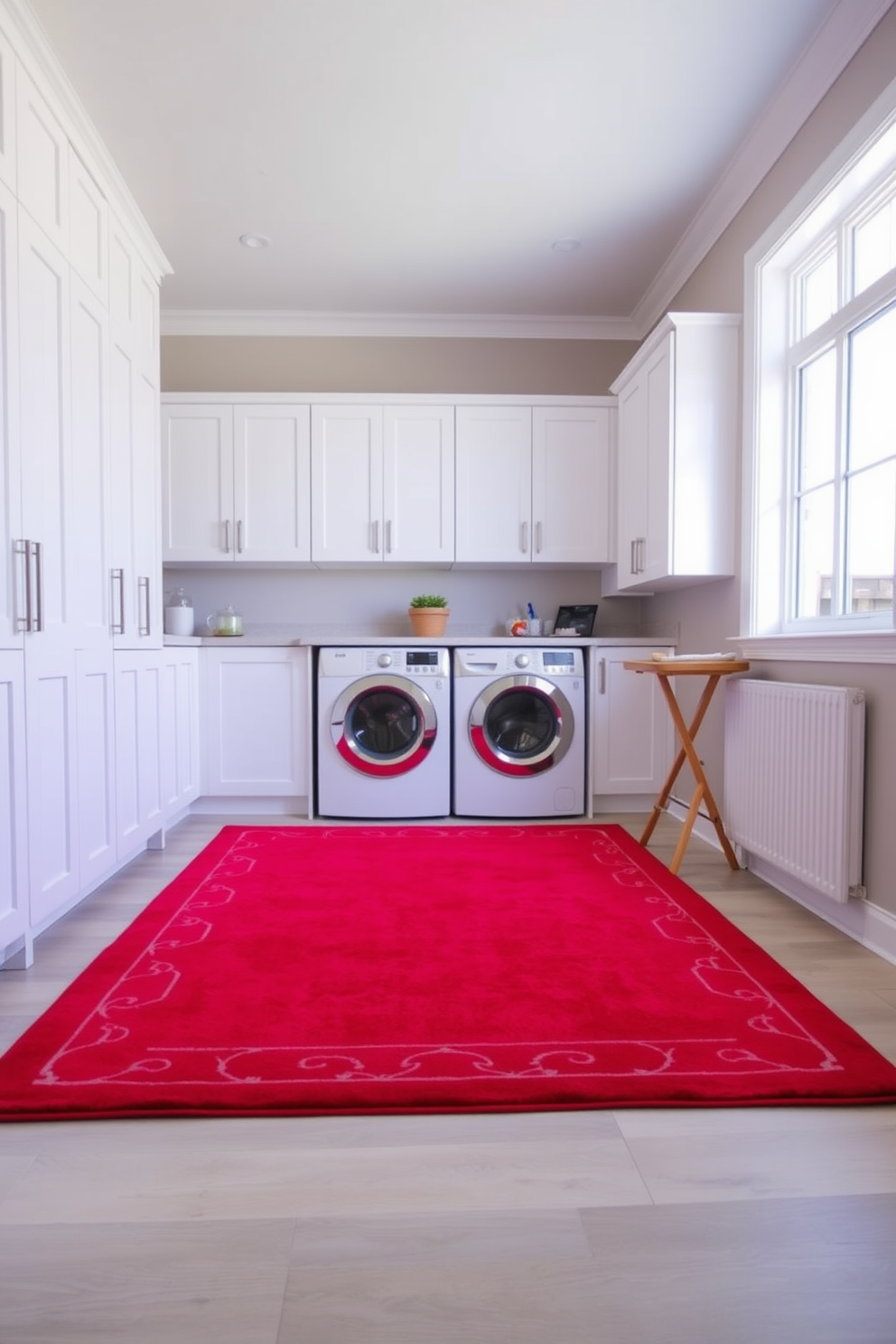 Red Laundry Room Design Ideas 19