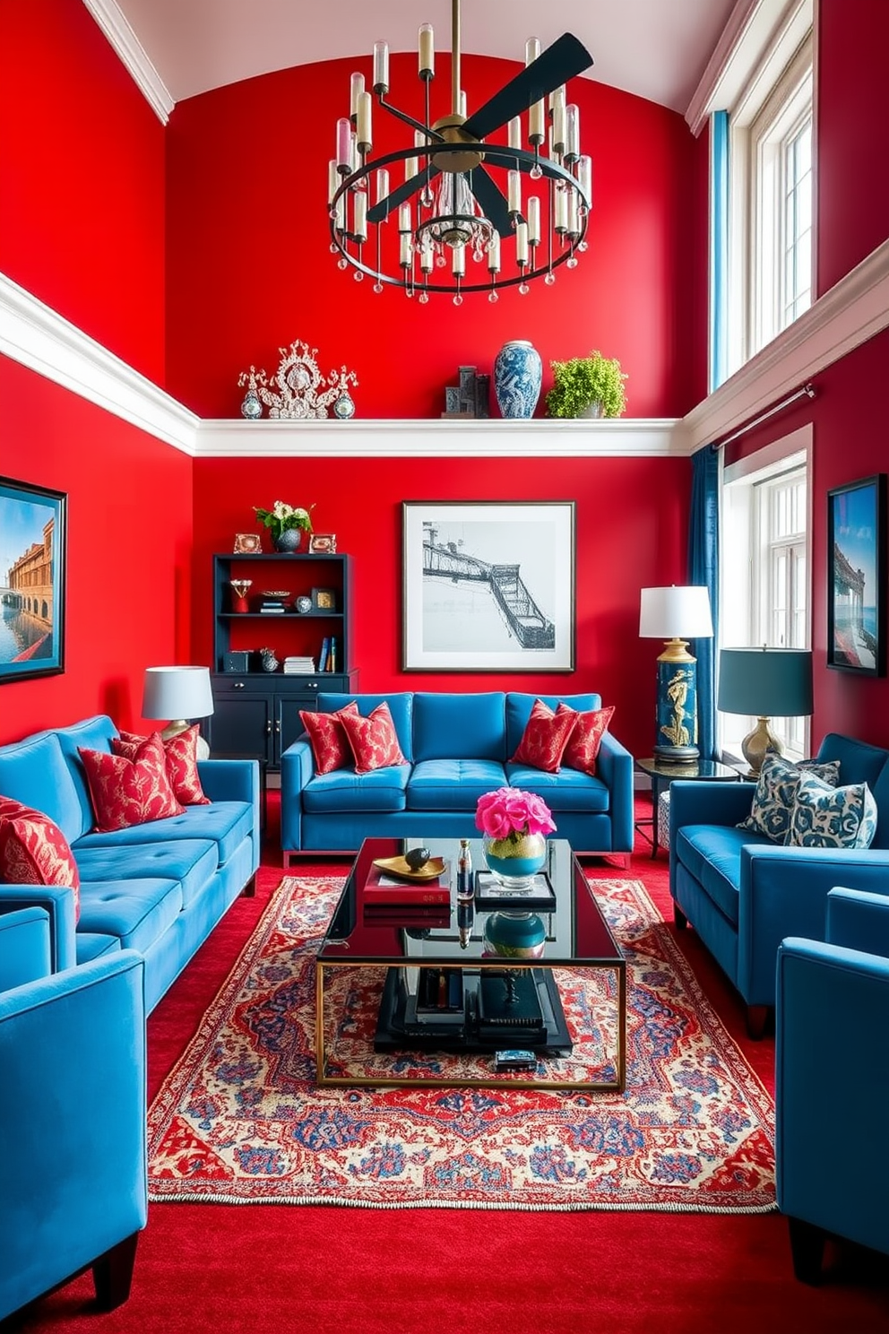 Red Living Room Design Ideas 14