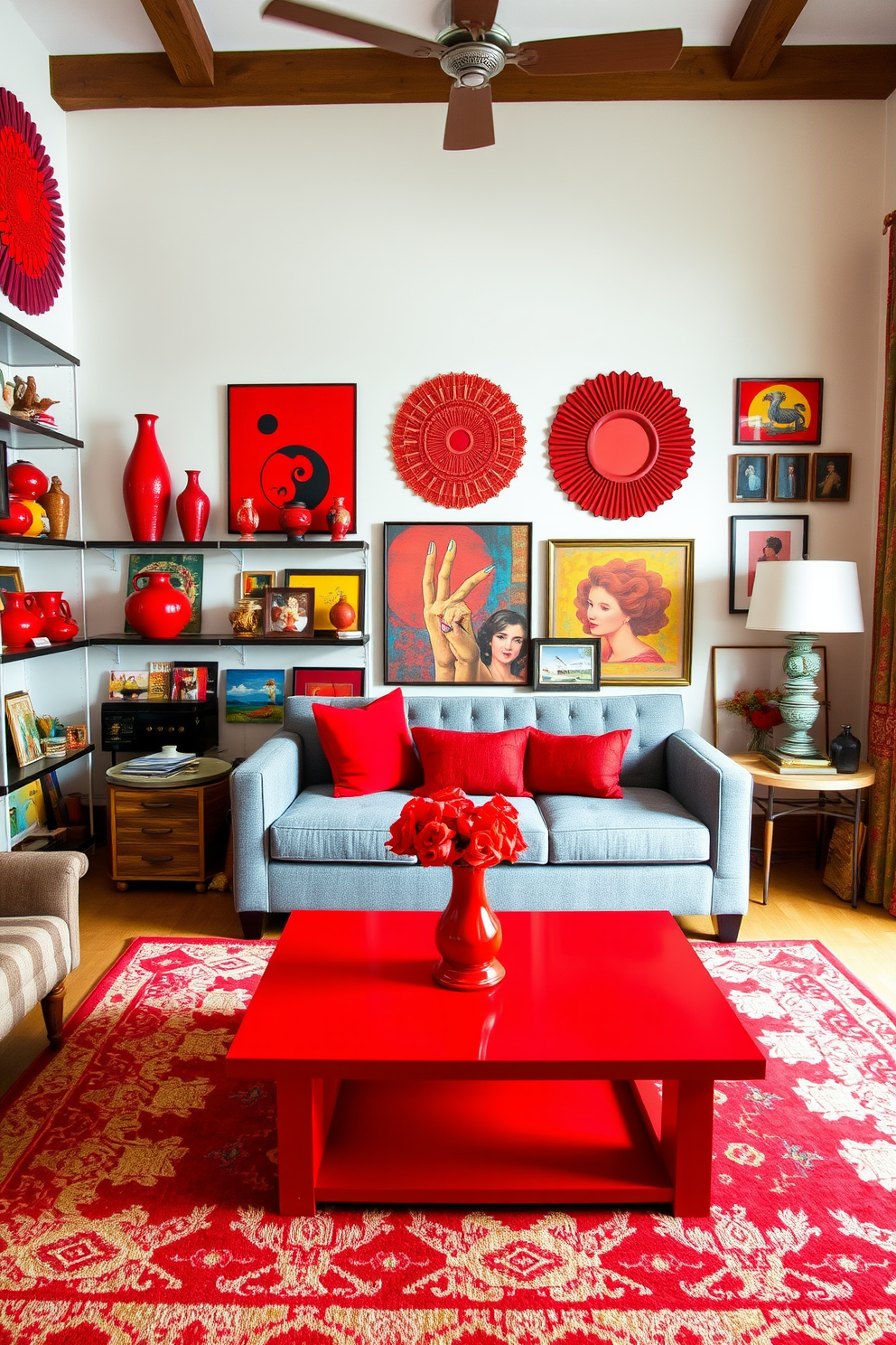 Red Living Room Design Ideas 15