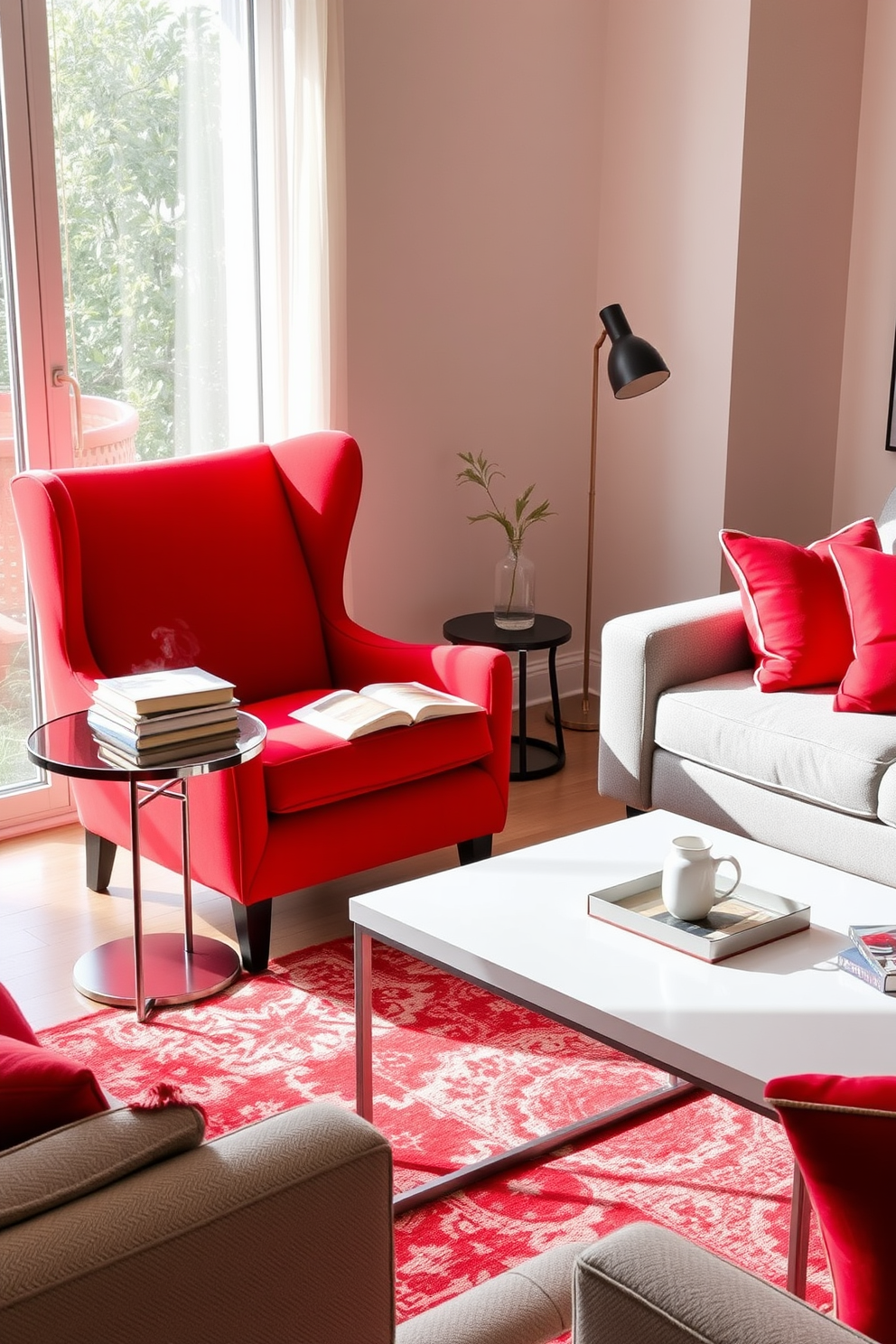 Red Living Room Design Ideas 19