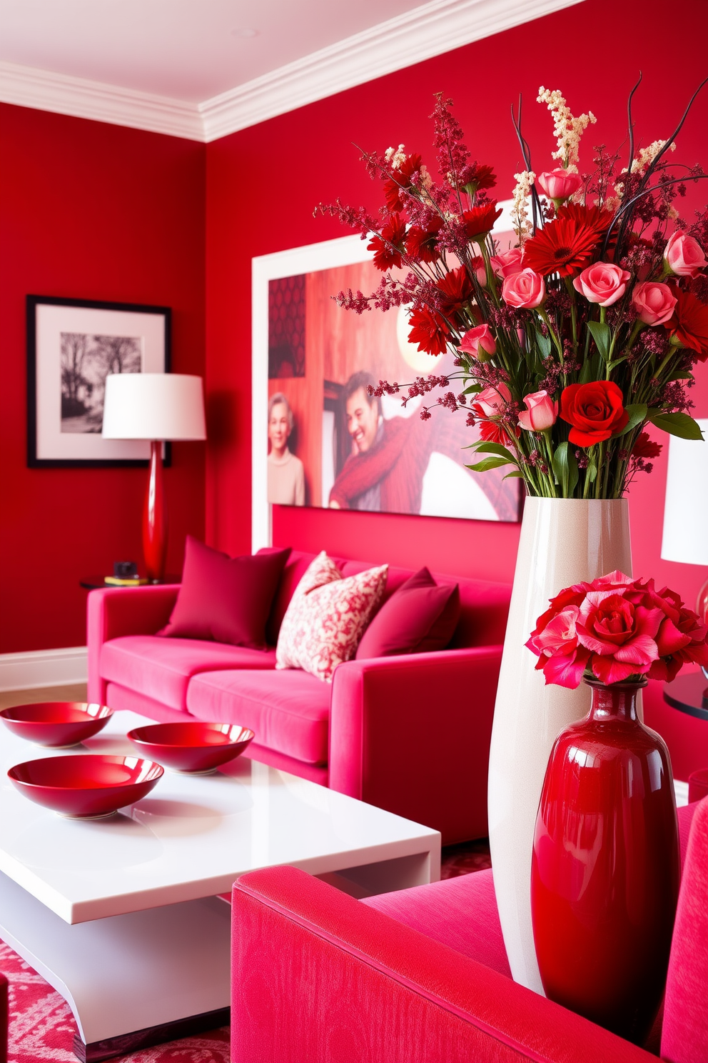 Red Living Room Design Ideas 21