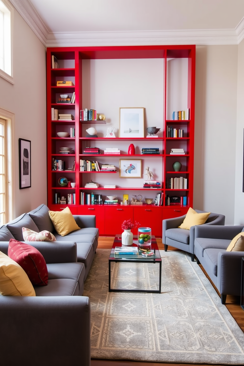 Red Living Room Design Ideas 25