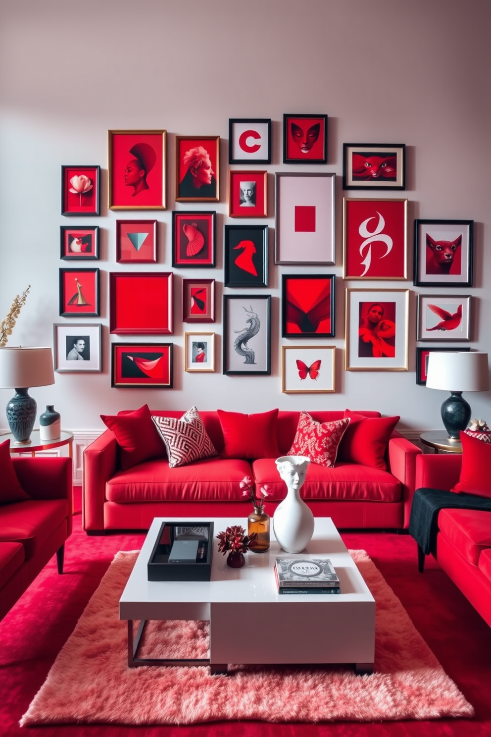 Red Living Room Design Ideas 6