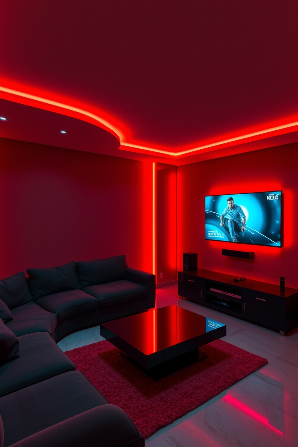 Red Man Cave Design Ideas 10