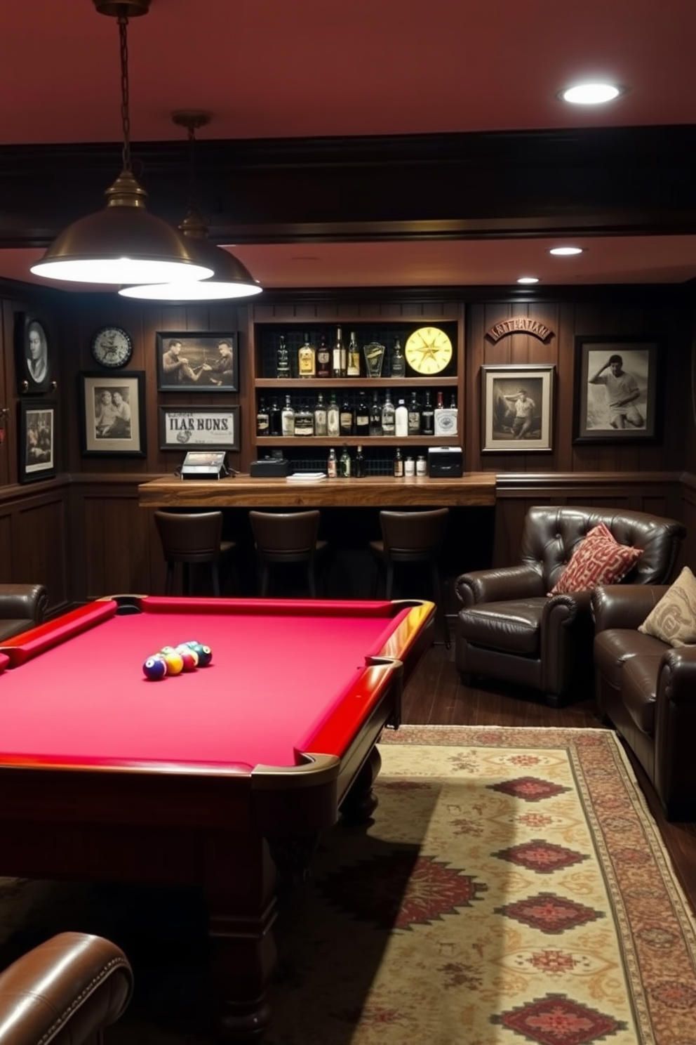 Red Man Cave Design Ideas 11