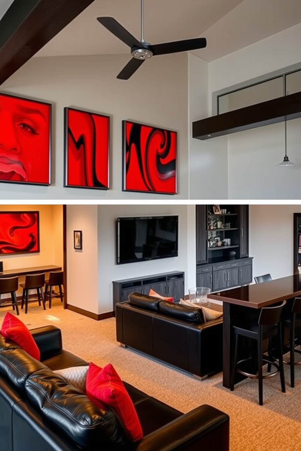 Red Man Cave Design Ideas 12