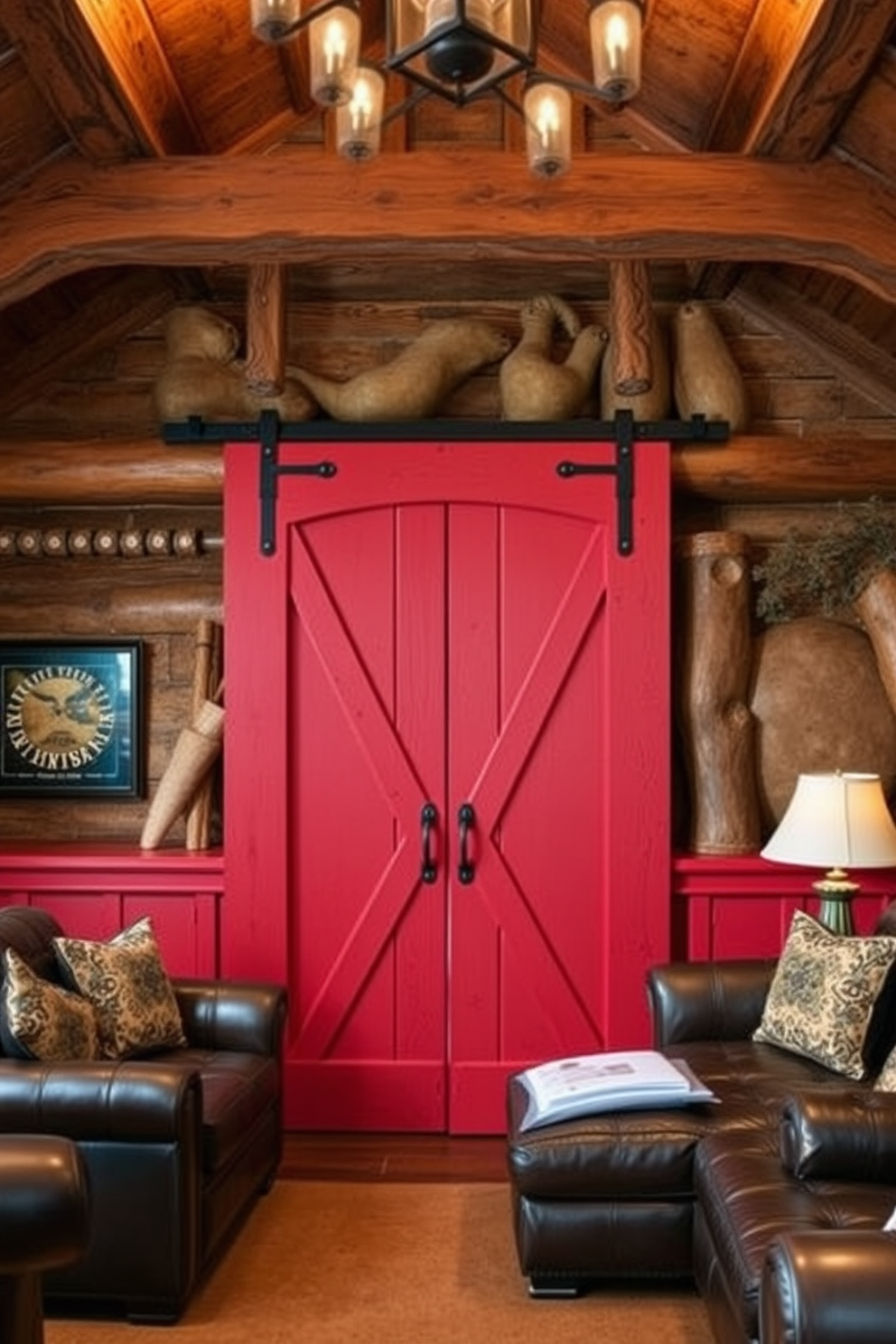 Red Man Cave Design Ideas 21