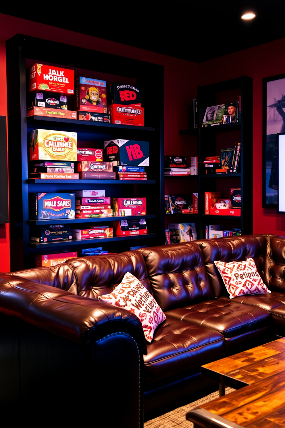 Red Man Cave Design Ideas 27