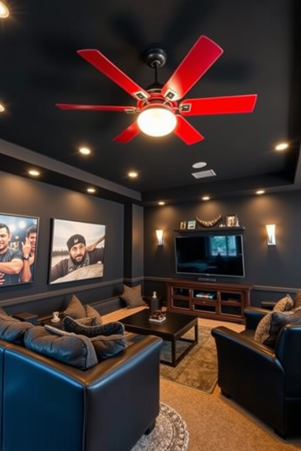 Red Man Cave Design Ideas 28