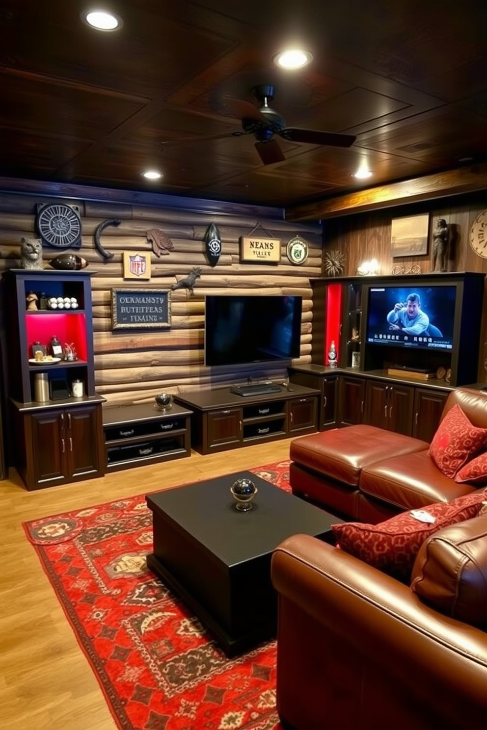 Red Man Cave Design Ideas 9