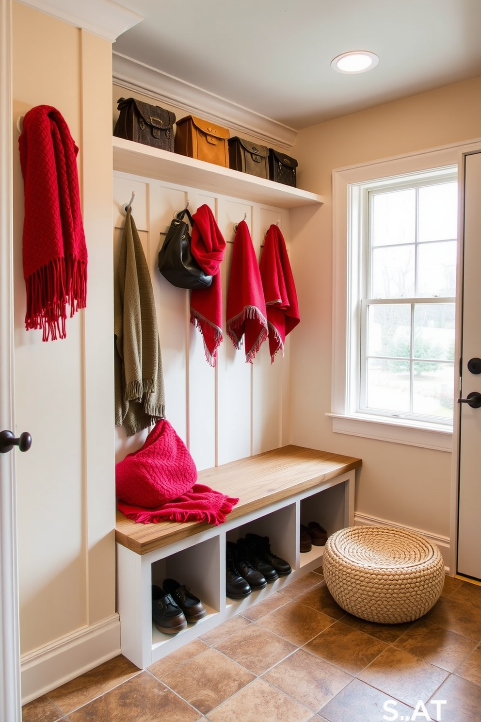 Red Mudroom Design Ideas 13