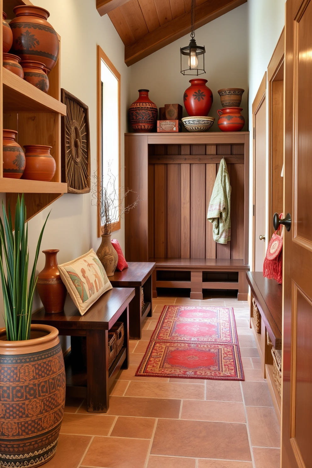 Red Mudroom Design Ideas 22