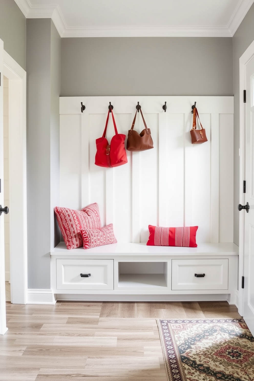 Red Mudroom Design Ideas 27