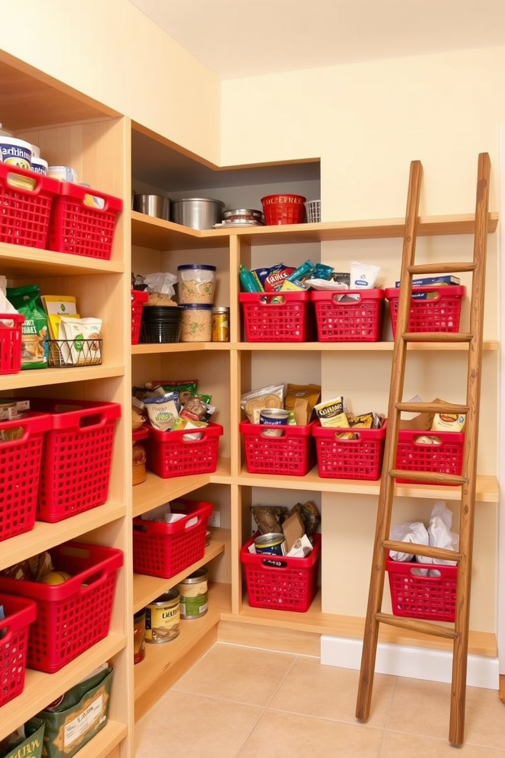 Red Pantry Design Ideas 12