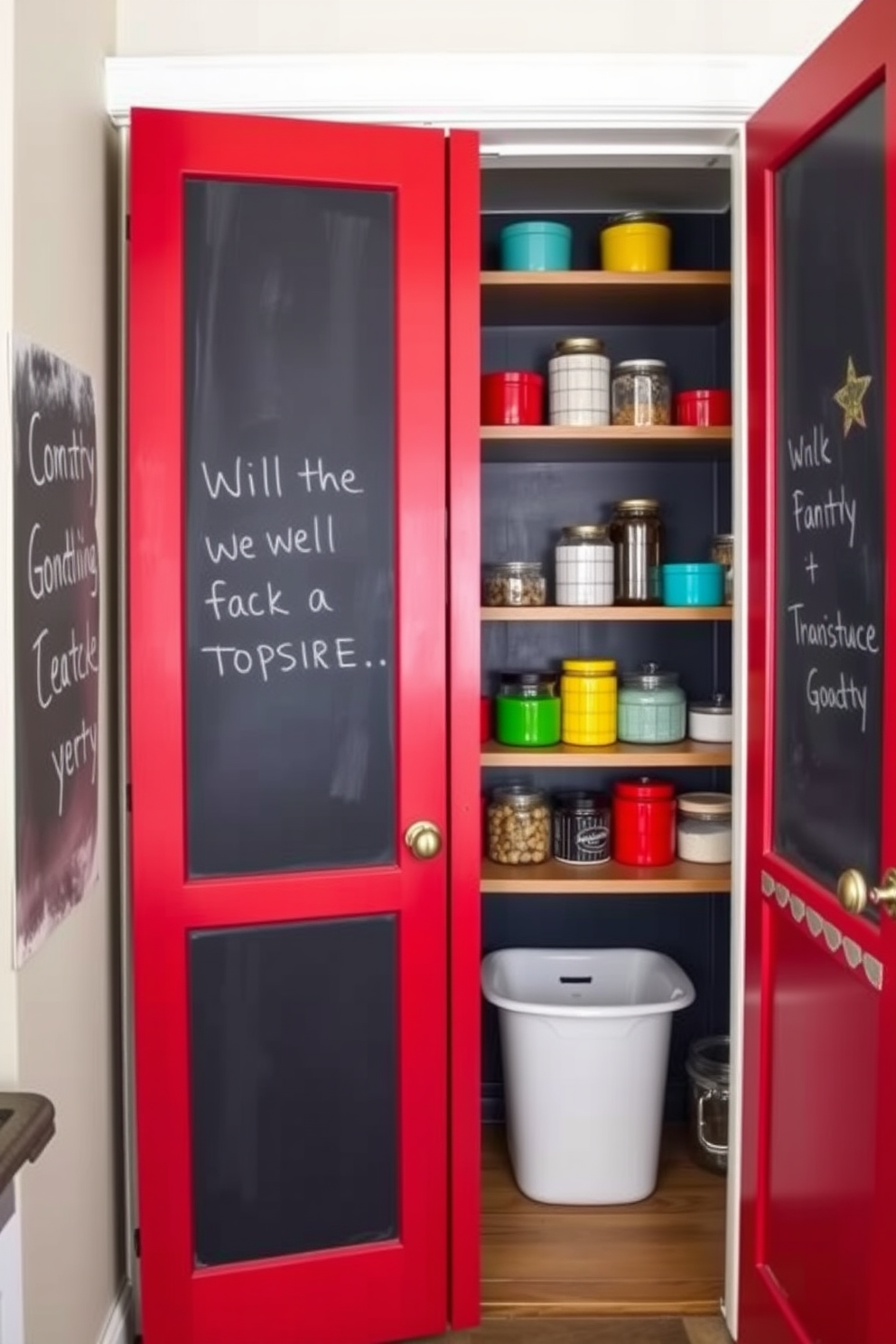 Red Pantry Design Ideas 13