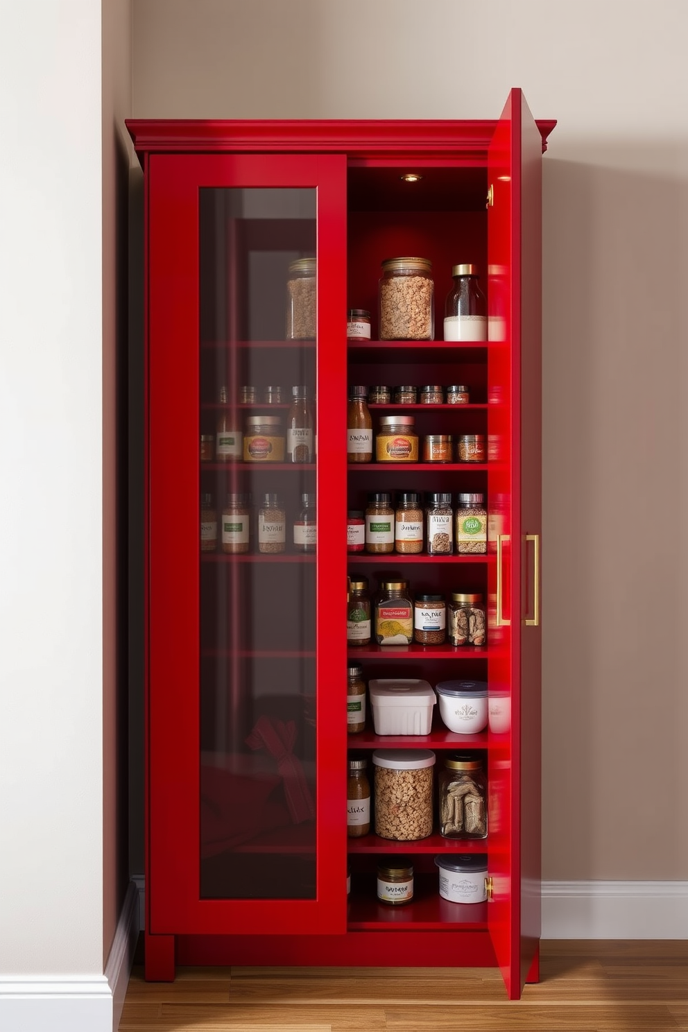 Red Pantry Design Ideas 17