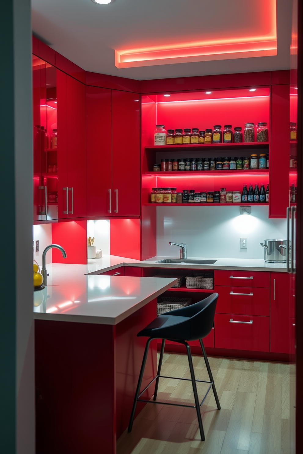 Red Pantry Design Ideas 19