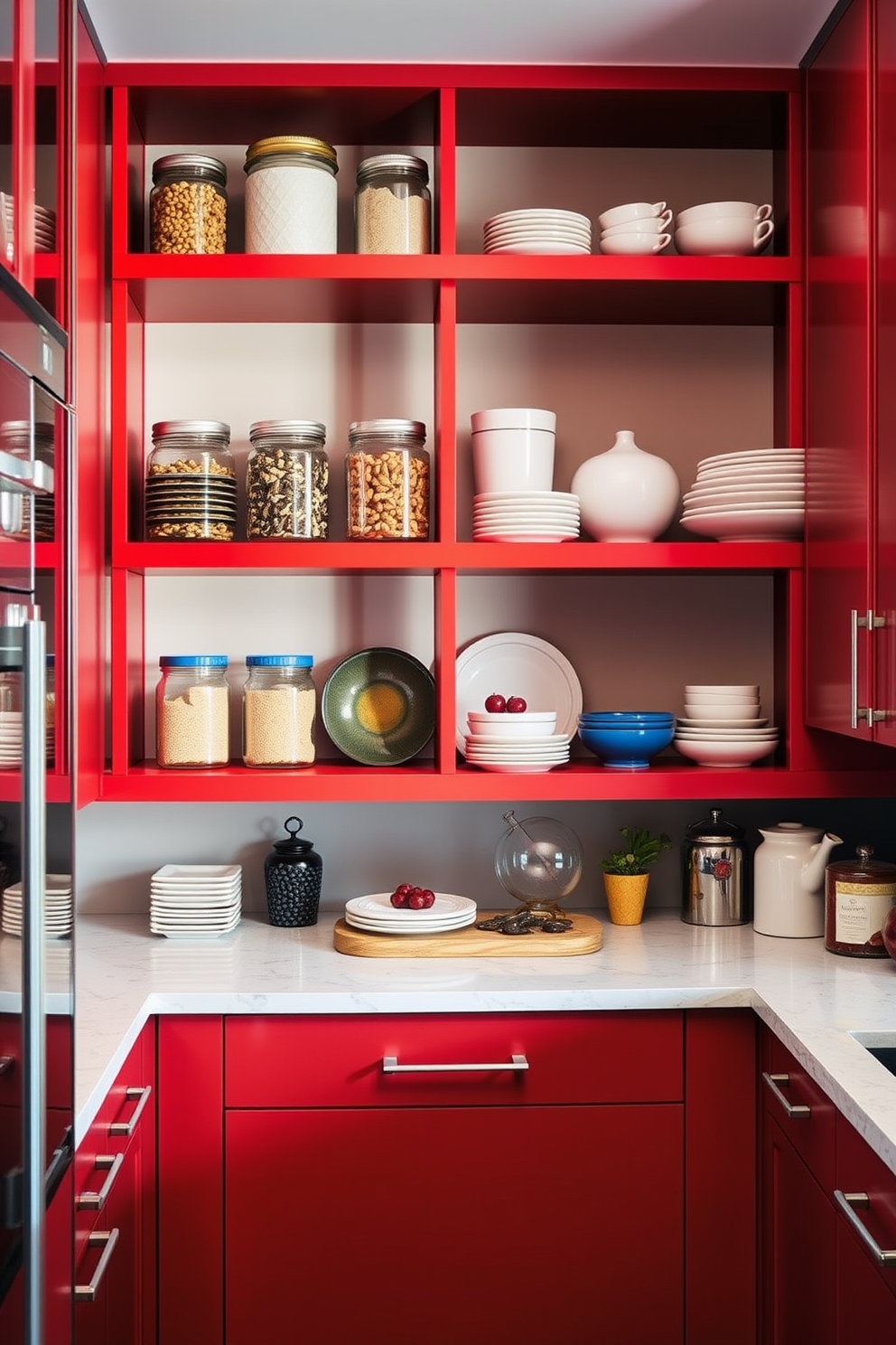 Red Pantry Design Ideas 2