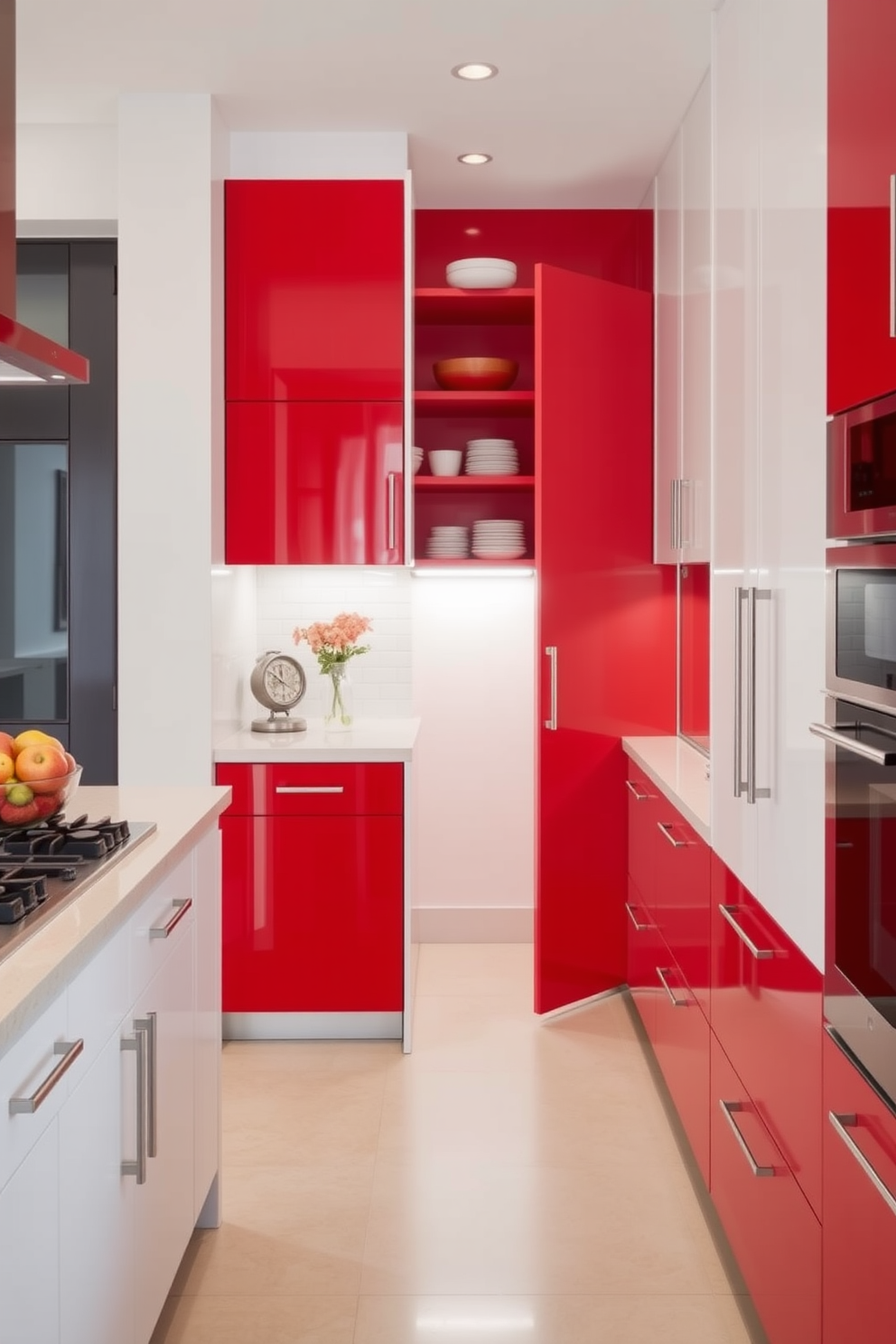 Red Pantry Design Ideas 20