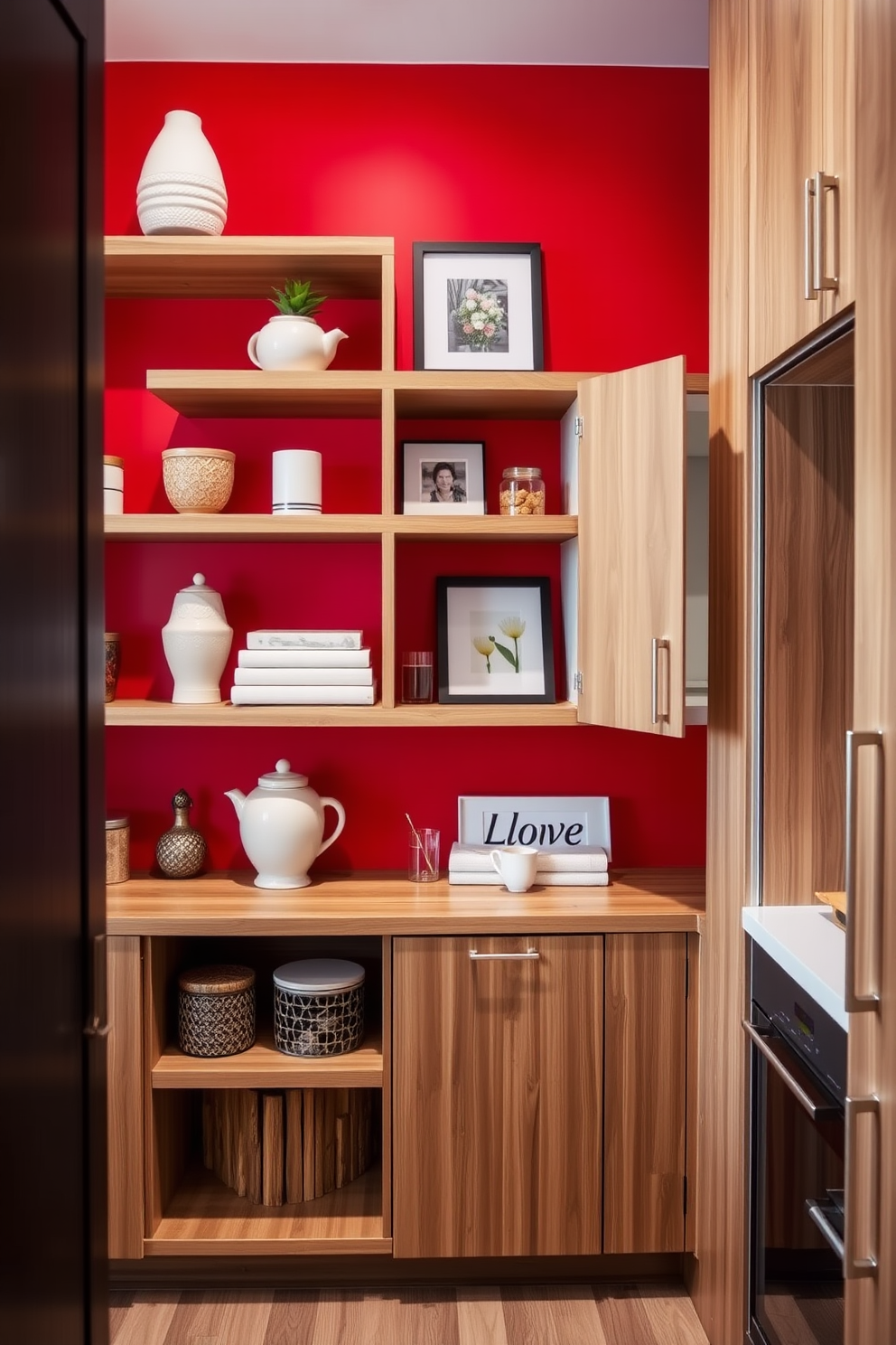 Red Pantry Design Ideas 27