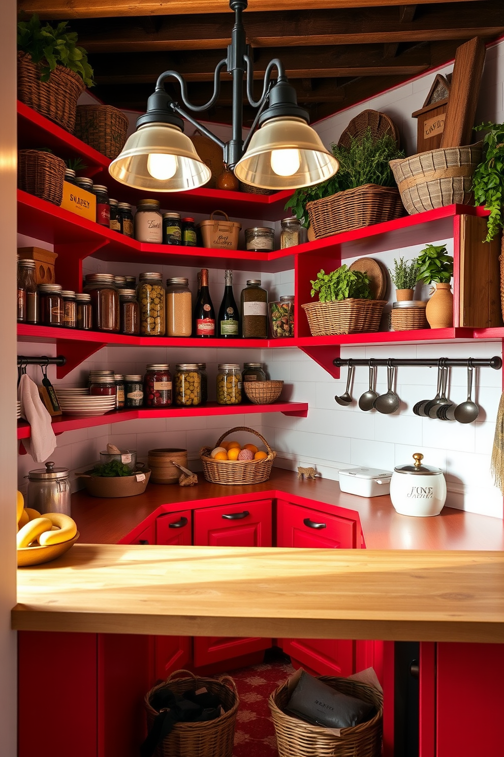 Red Pantry Design Ideas 28