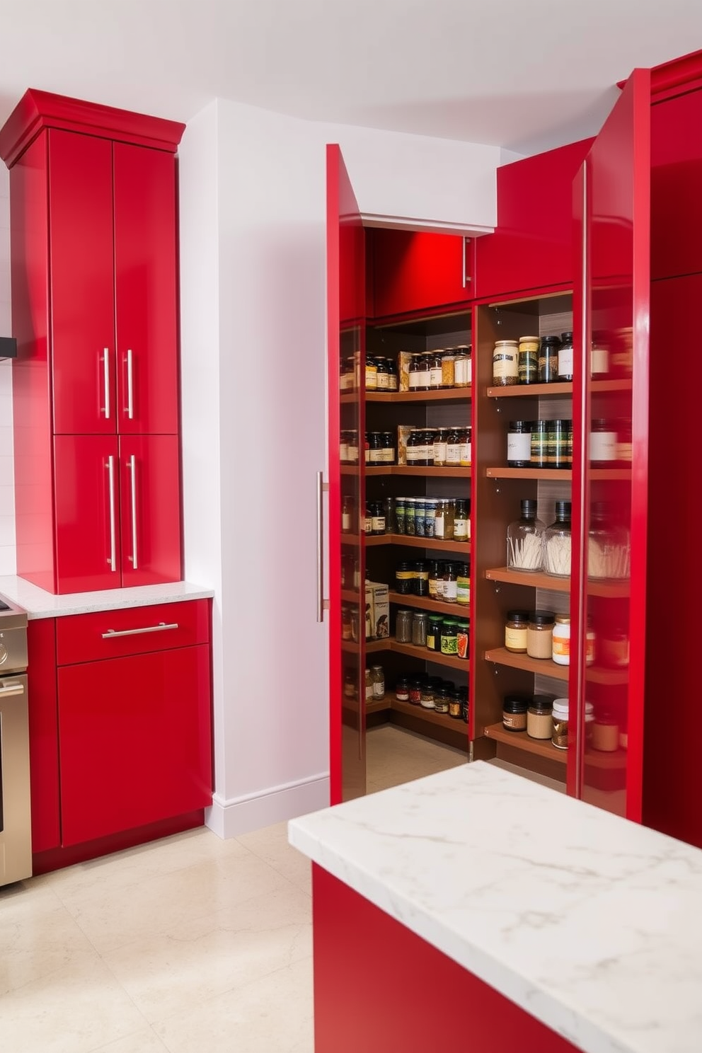 Red Pantry Design Ideas 30