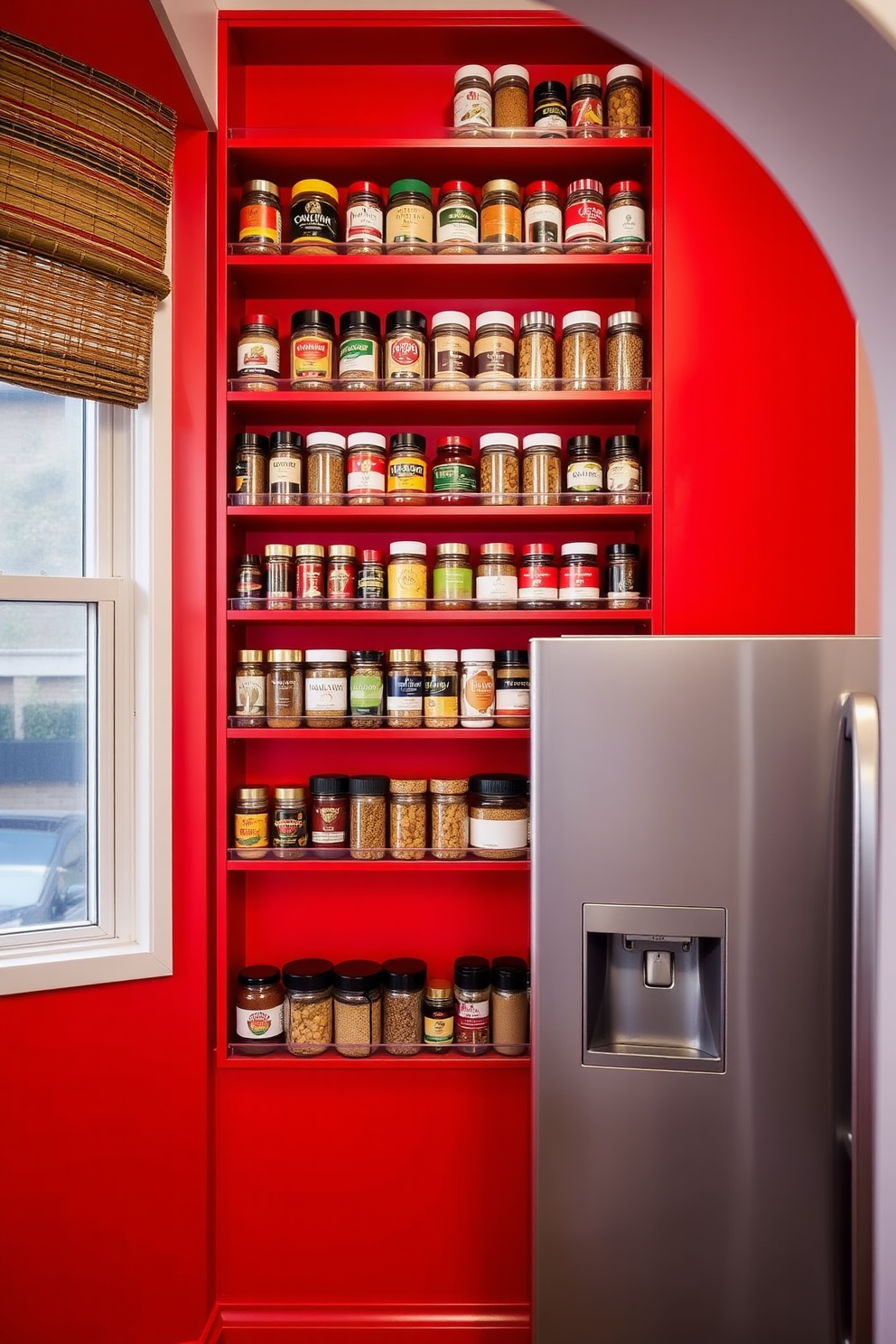 Red Pantry Design Ideas 5