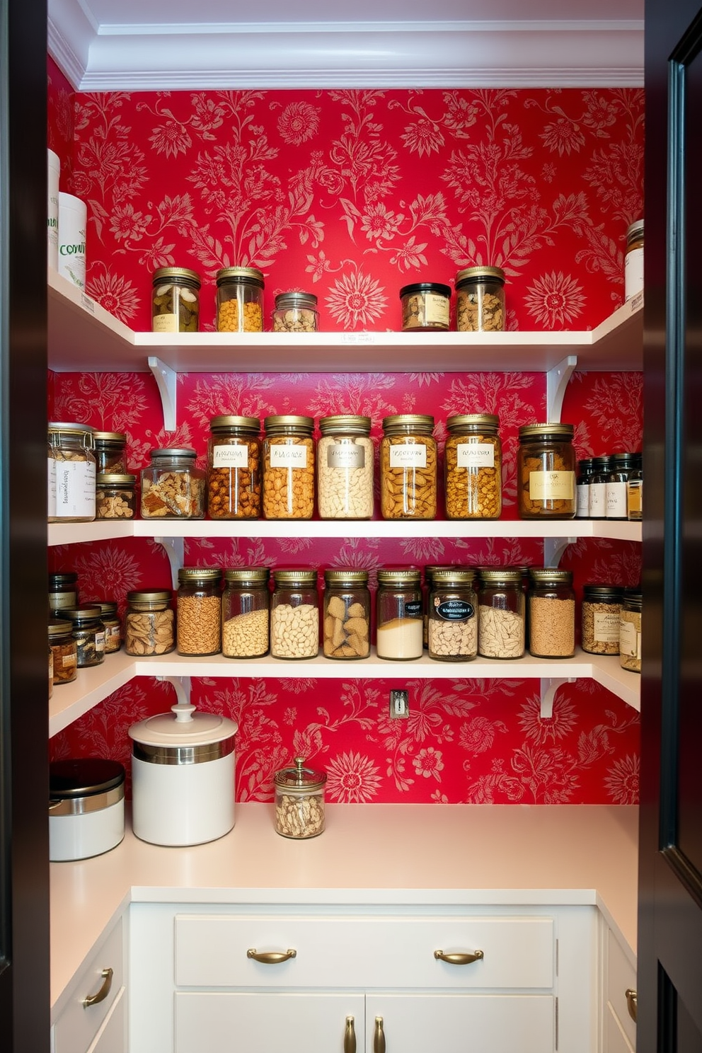 Red Pantry Design Ideas 6