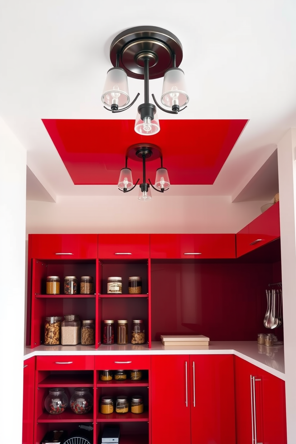 Red Pantry Design Ideas 8