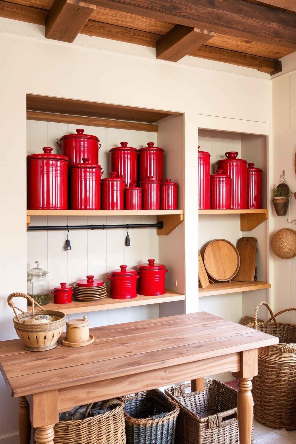 Red Pantry Design Ideas 9