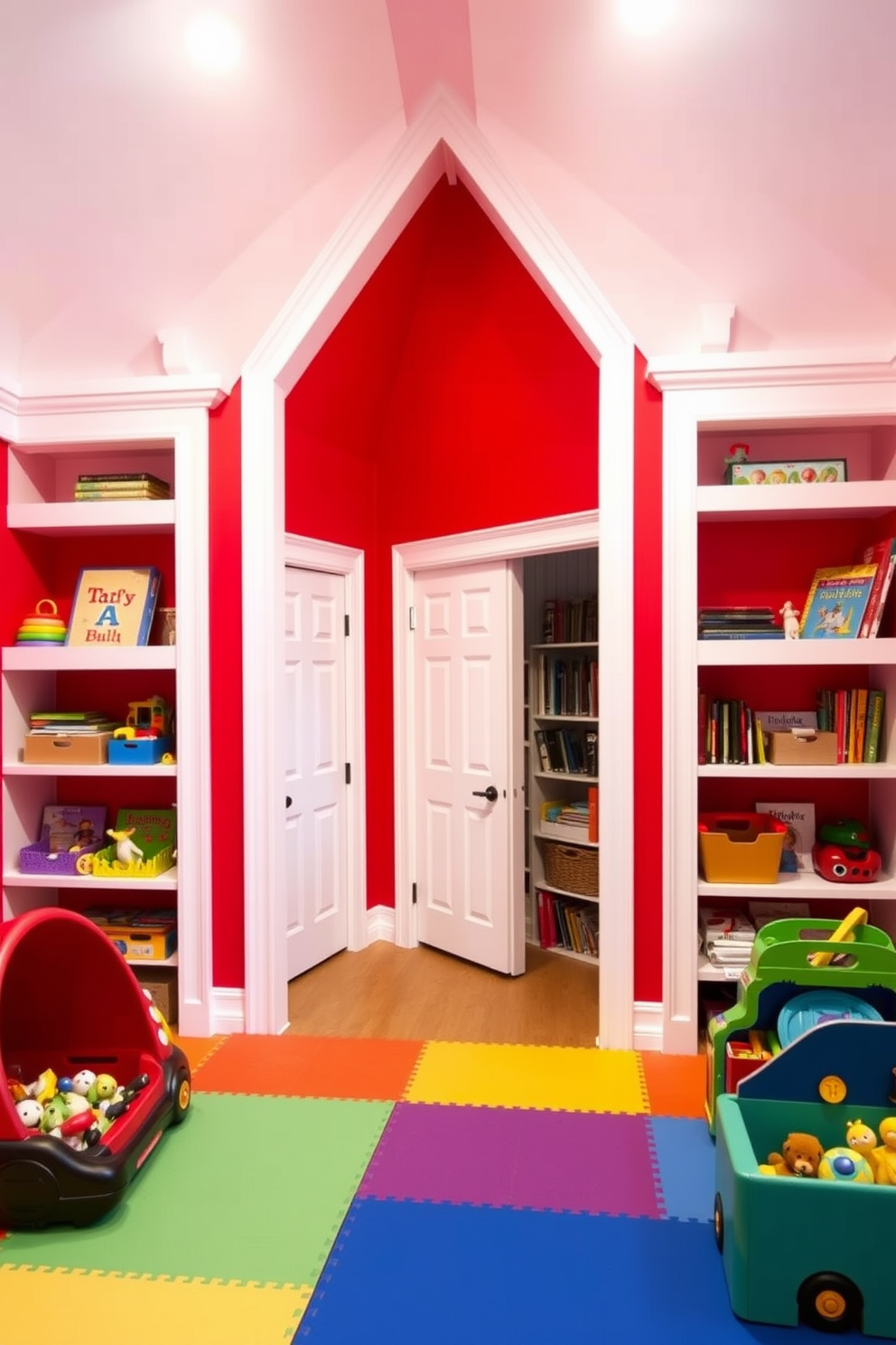 Red Playroom Design Ideas 1