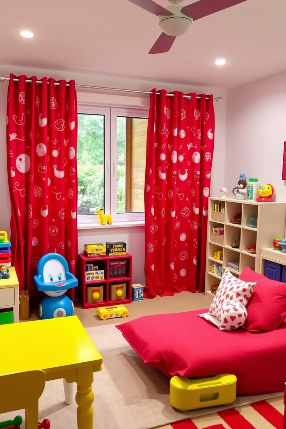 Red Playroom Design Ideas 10