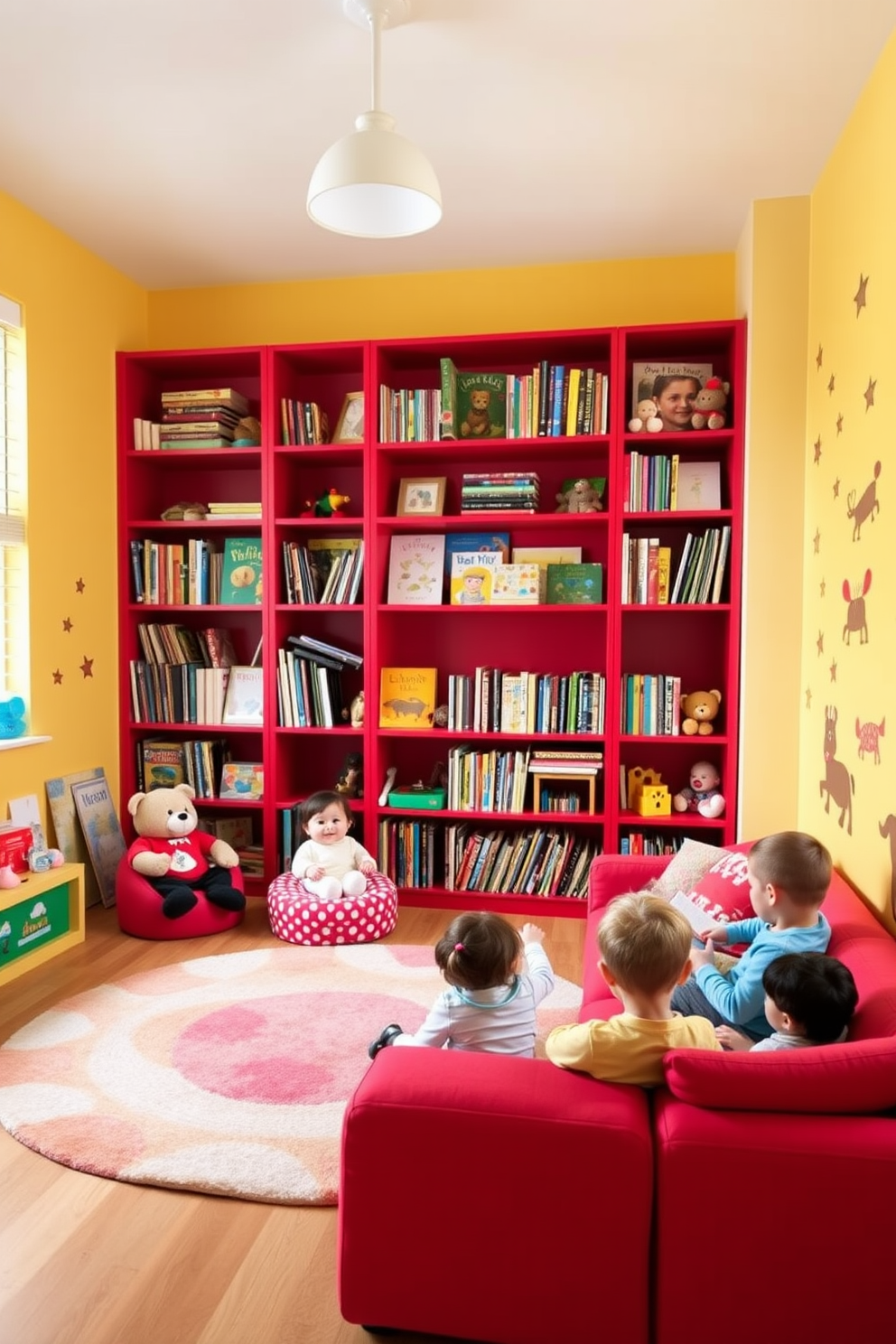 Red Playroom Design Ideas 16